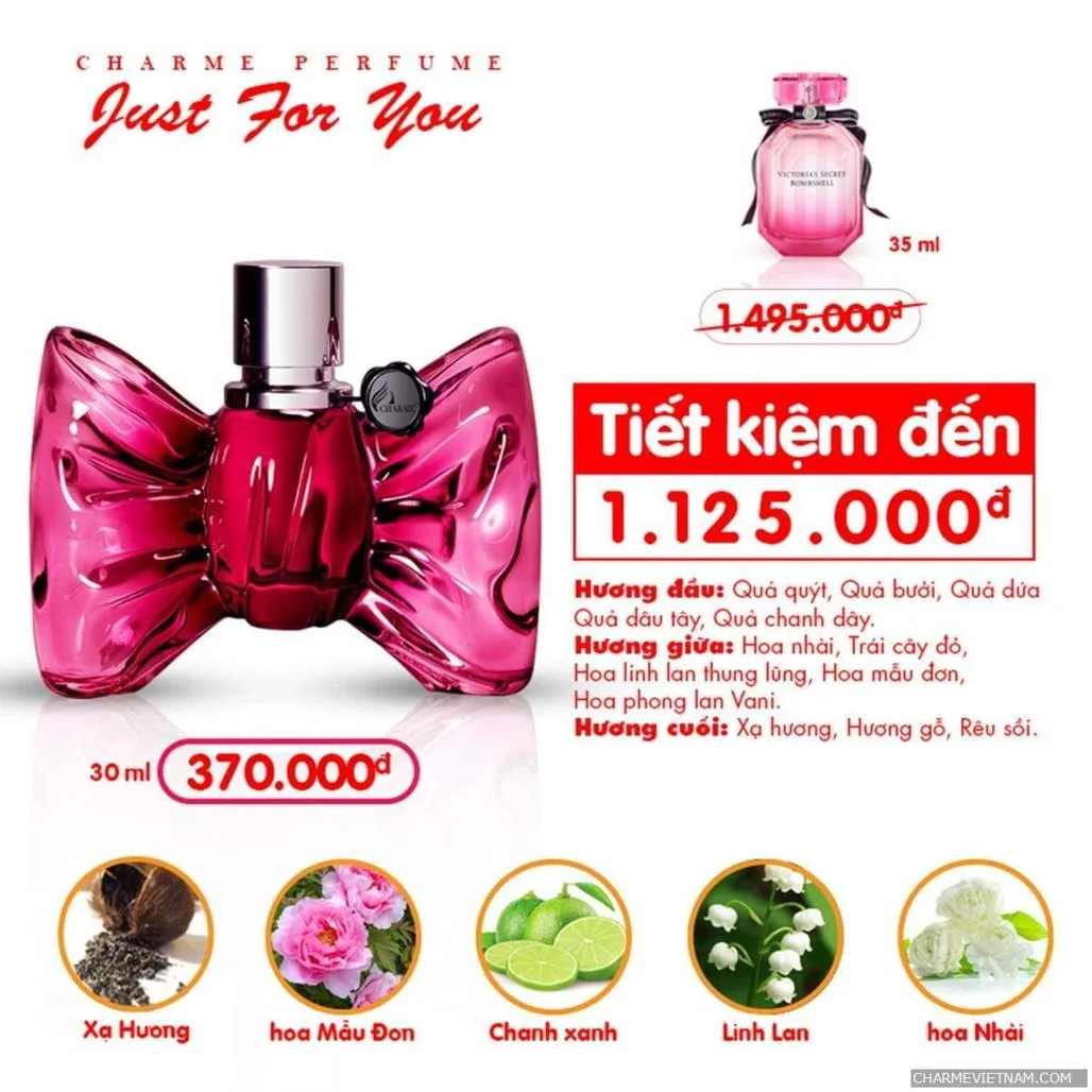 Thành phần tạo nên Charme Just For You rất tinh tế