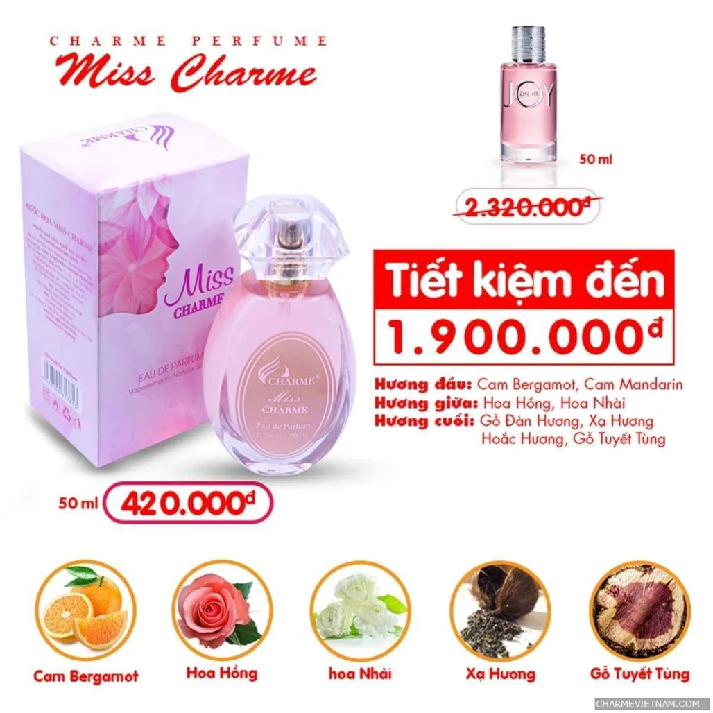 Các thành phần tạo nên mùi hương của chai nước hoa