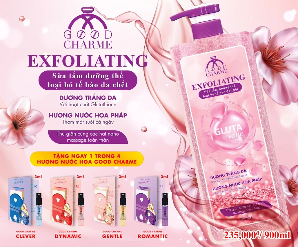 Sữa Tắm Tẩy Tế Bào Da Chết Charme Exfoliating